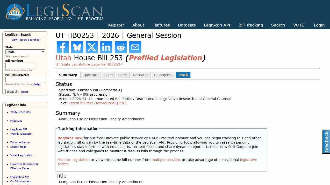 UT HB0253 | 2026 | General Session | LegiScan