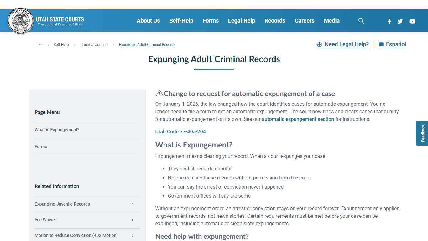 Expunging Adult Criminal Records